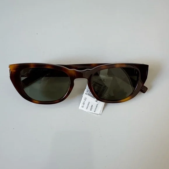 Saint Laurent SL 601 002 Rectangular Havana Green 51 mm-20-145 Men's Sunglasses - Picture 5 of 16